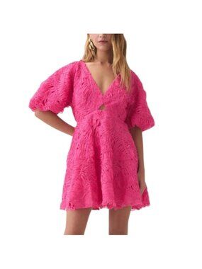 NWT AJE Women’s Florential Pink Mini Swing Dress